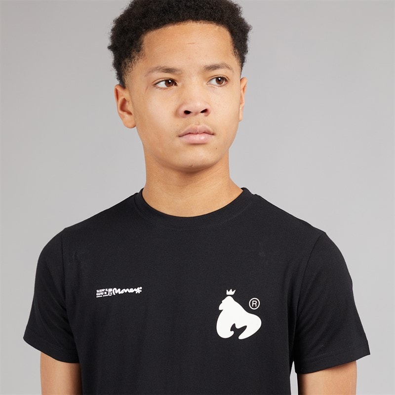 Money Boys Ape Sig T-Shirt And Shorts Set Black - Image 3