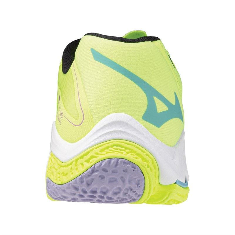 Mizuno Mens Wave Lightning Z8 Court Shoes Mizuno Neo Lime/Black/Splish Splash - Image 3