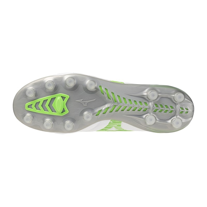 Mizuno Mens Monarcida Neo III Pro FG Firm Ground Football Boots White/Neon Green - Image 2