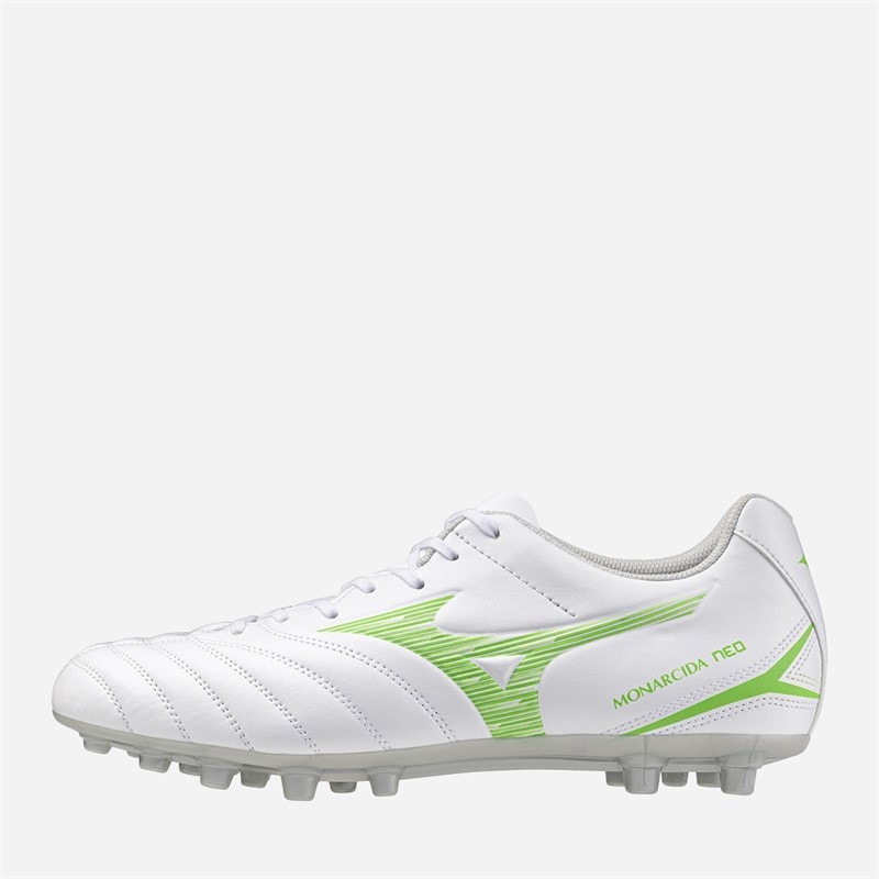 Mizuno Mens Monarcida Neo III Select AG Artificial Ground Football Boots White/Neon Green - Image 1