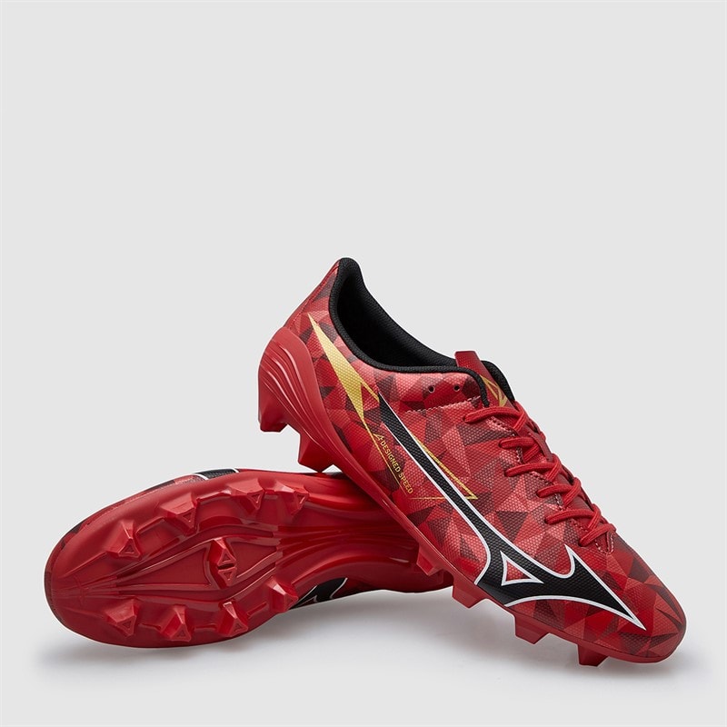 Mizuno Mens Mizuno A II Select FG Firm Ground Football Boots Morelia 40Th Red/Black/Gold - Image 1