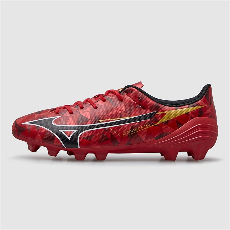Mizuno Mens Mizuno A II Select FG Firm Ground Football Boots Morelia 40Th Red/Black/Gold - Image 2