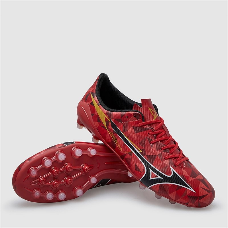 Mizuno Mens Mizuno A II Select AG Artificial Ground Football Boots Morelia 40Th Red/Black/Gold - Image 1