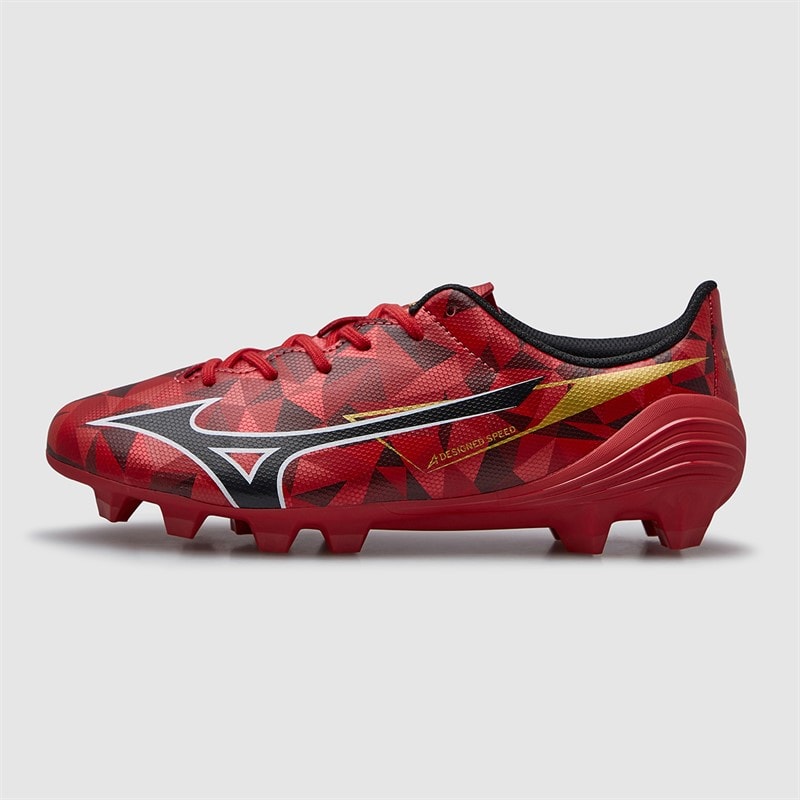 Mizuno Junior Boys Mizuno A II Select FG Firm Ground Football Boots Morelia 40Th Red/Black/Gold - Image 2