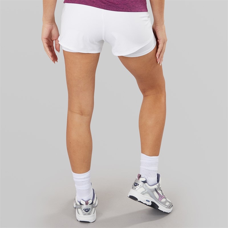 Mizuno Womens Flex Tennis Shorts White - Image 2