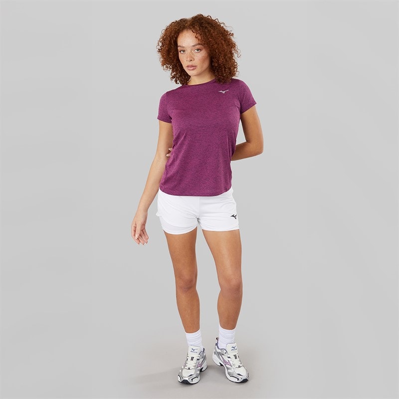 Mizuno Womens Flex Tennis Shorts White - Image 4