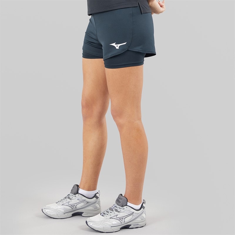 Mizuno Womens Flex Tennis Shorts Black - Image 3