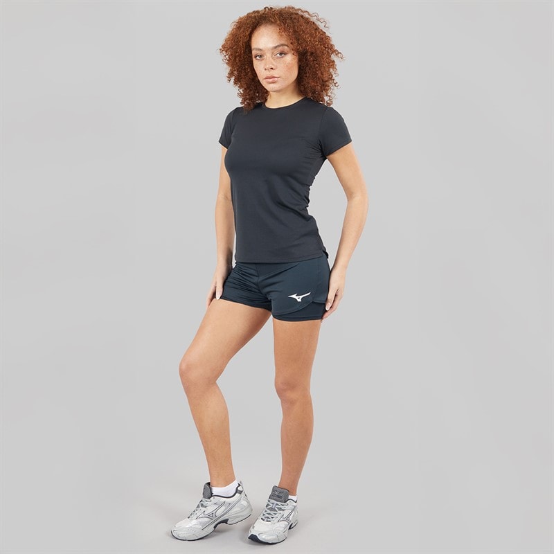 Mizuno Womens Flex Tennis Shorts Black - Image 4
