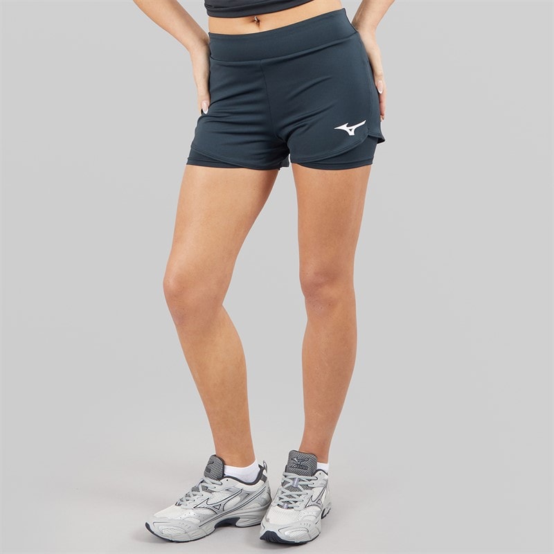 Mizuno Womens Flex Tennis Shorts Black - Image 5
