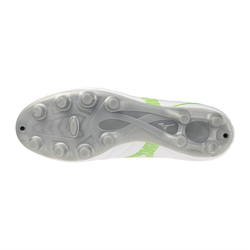 Mizuno Mens Monarcida Neo III Select FG Firm Ground Football Boots White/Neon Green - Image 2