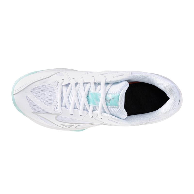 Mizuno Junior Boys Lightning Star Z7 Indoor Court Shoes White/Blue Tint - Image 4