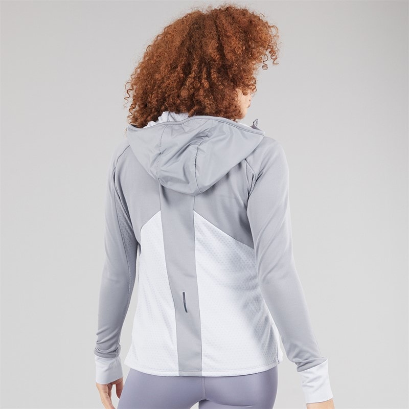 Mizuno Womens Active Warmalite Hybrid Running Jacket Quicksilver - Image 2