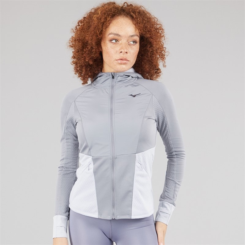 Mizuno Womens Active Warmalite Hybrid Running Jacket Quicksilver - Image 3