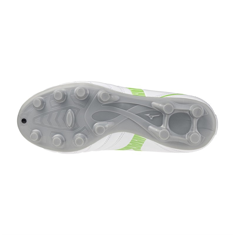 Mizuno Junior Boys Monarcida Neo III Select FG Firm Ground Football Boots White/Neon Green - Image 2