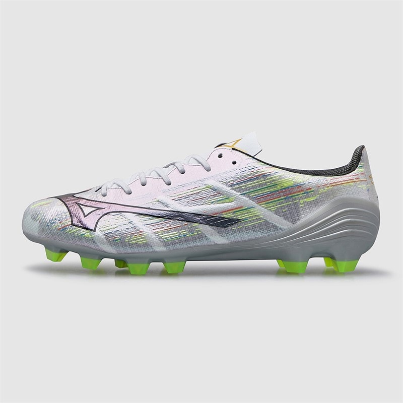 Mizuno Mens Mizuno A II Pro FG Firm Ground Football Boots White/Black Iridescent/Black - Image 2