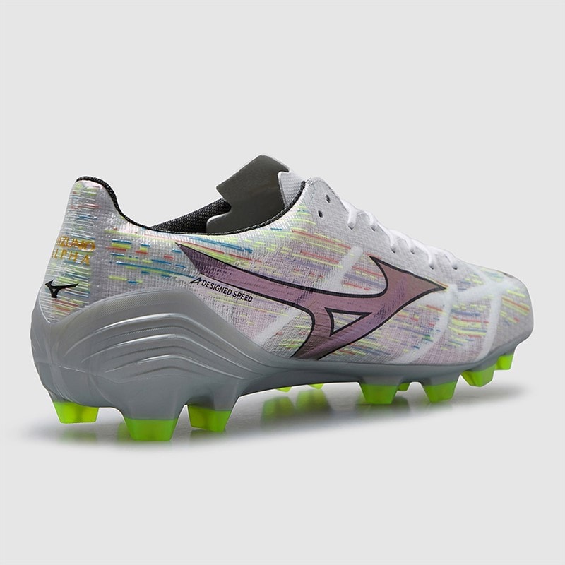 Mizuno Mens Mizuno A II Pro FG Firm Ground Football Boots White/Black Iridescent/Black - Image 5