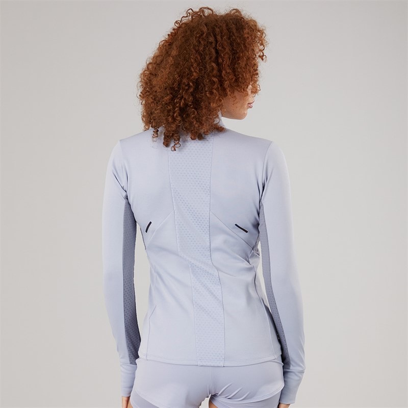 Mizuno Womens Active Warmalite 1/2 Zip Running Top Icelandic Blue - Image 2