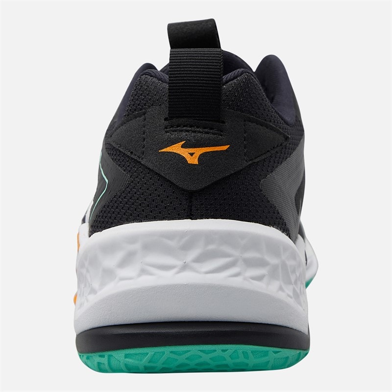 Mizuno Mens Wave Stealth Neo 2 Indoor Court Shoes Black/Tangelo/Ice Green - Image 3