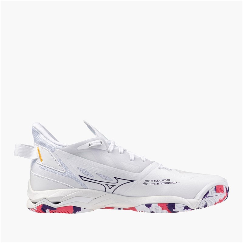 Mizuno Womens Wave Mirage 5 Indoor Court Shoes White/Blue Tint - Image 3