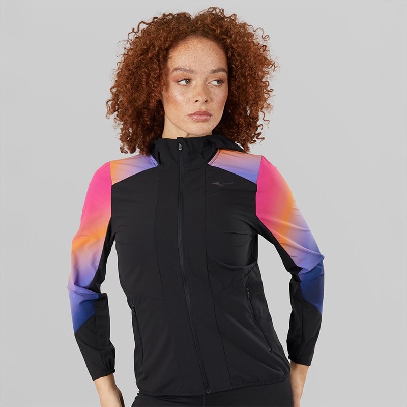 Mizuno Womens Active Alpha Water-Resistant Running Jacket Yuuyake - Image 3