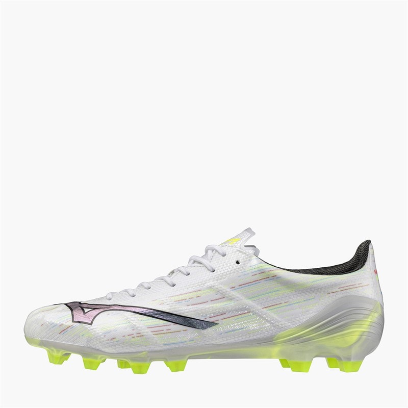 Mizuno Mens Mizuno Αlpha II Elite FG Firm Ground Football Boots White/Black Iridescent/Black