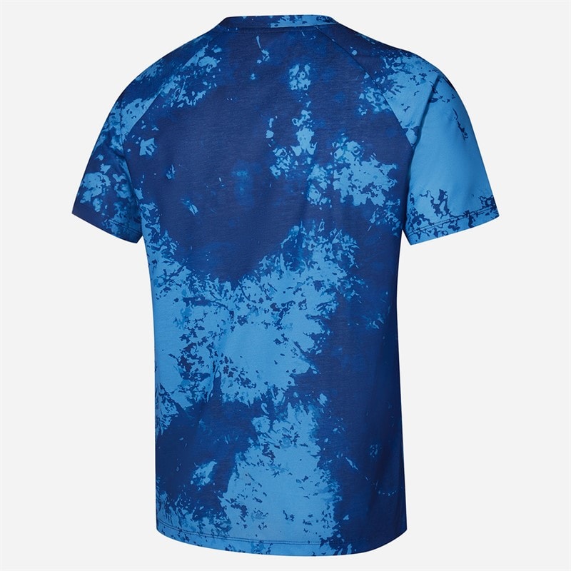 Mizuno Mens Athletics Graphic T-Shirt Bellwether Blue - Image 2