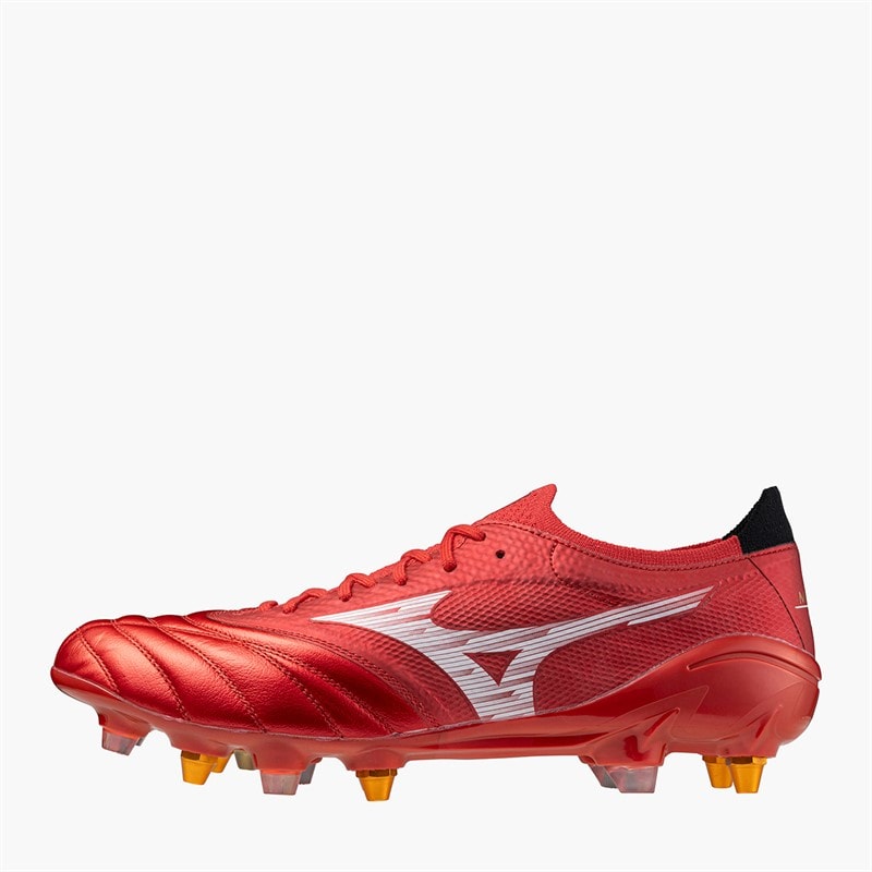 Mizuno Mens Morelia Neo IV Beta Elite IX SG Soft Ground Football Boots Morelia 40Th Red/White/Black