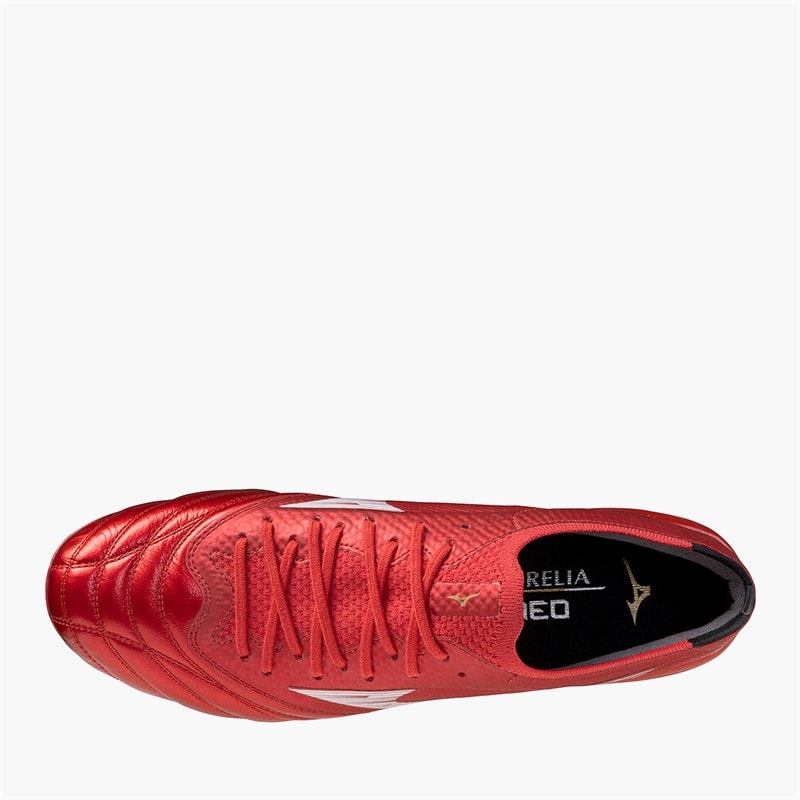 Mizuno Mens Morelia Neo IV Beta Elite IX SG Soft Ground Football Boots Morelia 40Th Red/White/Black - Image 4