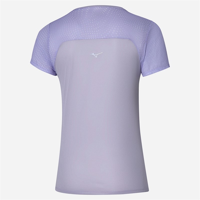 Mizuno Womens Dryaeroflow Graphic Running Top Thistle - Image 2