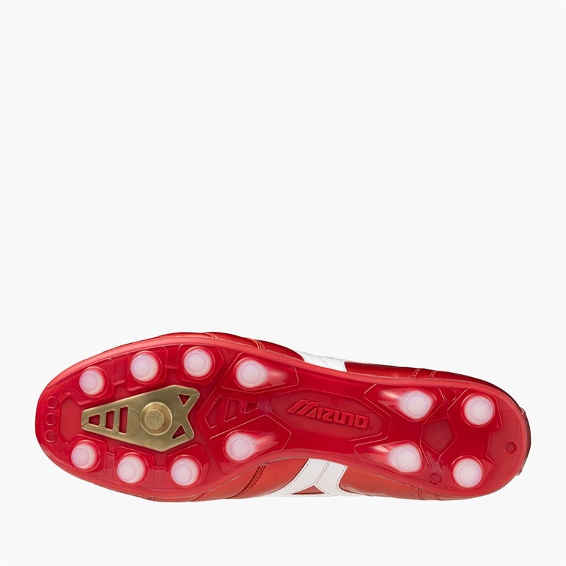 Mizuno Mens Morelia II Elite FG Firm Ground Football Boots Morelia 40Th Red/White/Black - Image 2