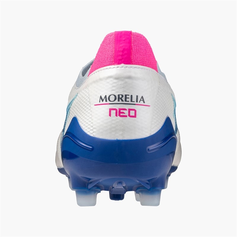Mizuno Mens Morelia Neo IV Beta Elite AG Artificial Ground Football Boots White/Tanager Turquoise/Pink Tetra - Image 3