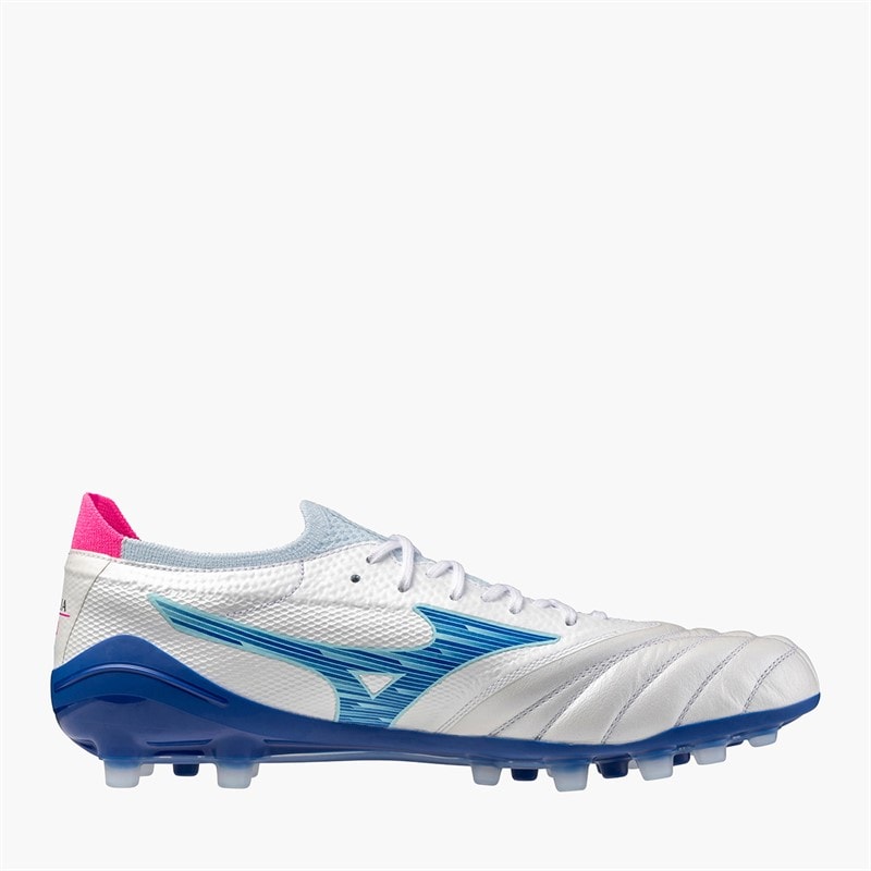 Mizuno Mens Morelia Neo IV Beta Elite AG Artificial Ground Football Boots White/Tanager Turquoise/Pink Tetra - Image 5