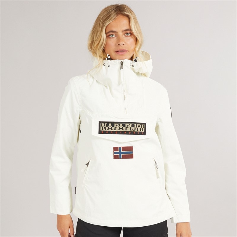 Napapijri Womens Rainforest Pocket 3 Waterproof Anorak White Heron - Image 3