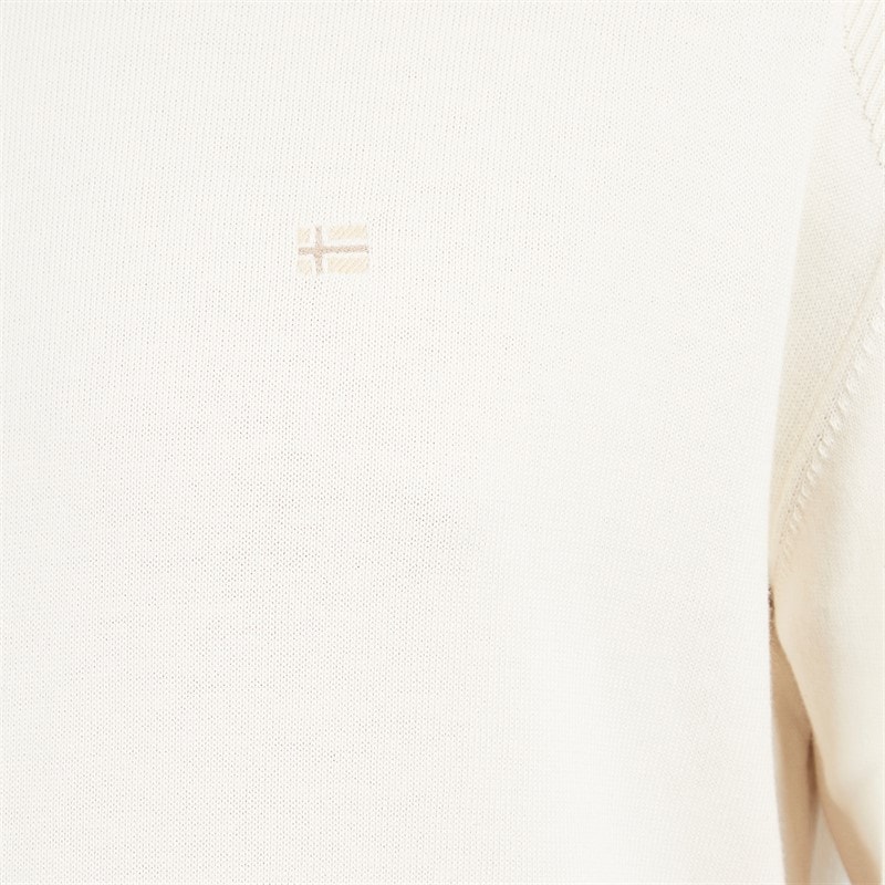 Napapijri Mens Aren Crew Neck Knit Beige Dimity - Image 3