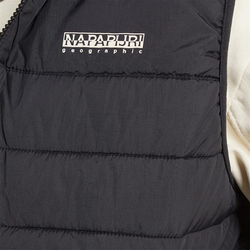 Napapijri Mens Gesar Water-Resistant Windproof Padded Hooded Gilet Black Beauty - Image 5