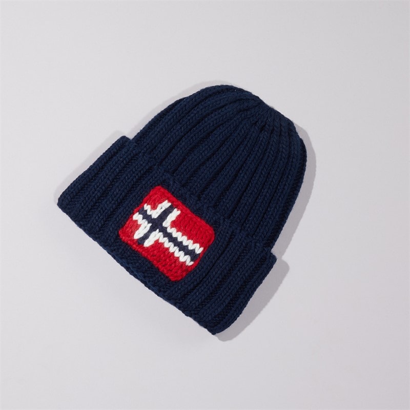 Napapijri Mens Semiury Beanie Hat Blue Marine - Image 1