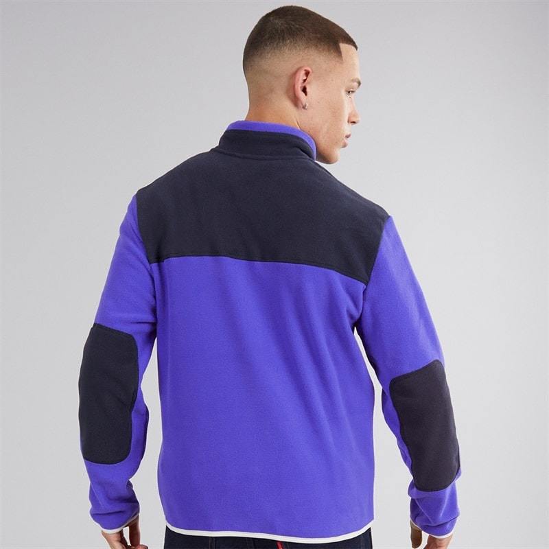 Napapijri Mens Dergana Full Zip Fleece Jacket Royal Blue - Image 2