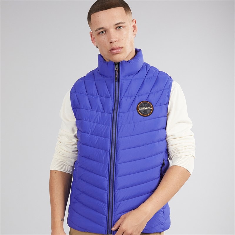 Napapijri Mens Lapaz Padded Gilet Royal Blue - Image 3