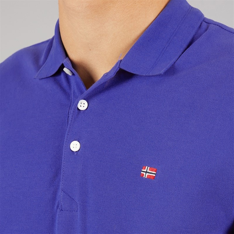 Napapijri Mens Ealis Polo Shirt Royal Blue - Image 3