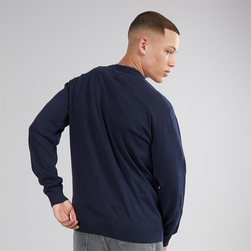 Napapijri Mens Aren Crew Neck Knit Blue Marine - Image 2