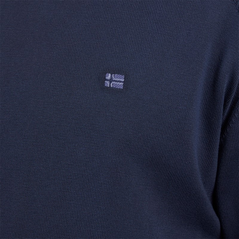 Napapijri Mens Aren Crew Neck Knit Blue Marine - Image 3