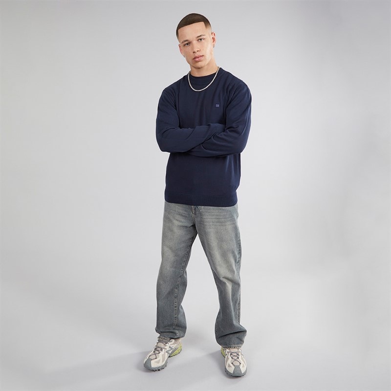 Napapijri Mens Aren Crew Neck Knit Blue Marine - Image 4