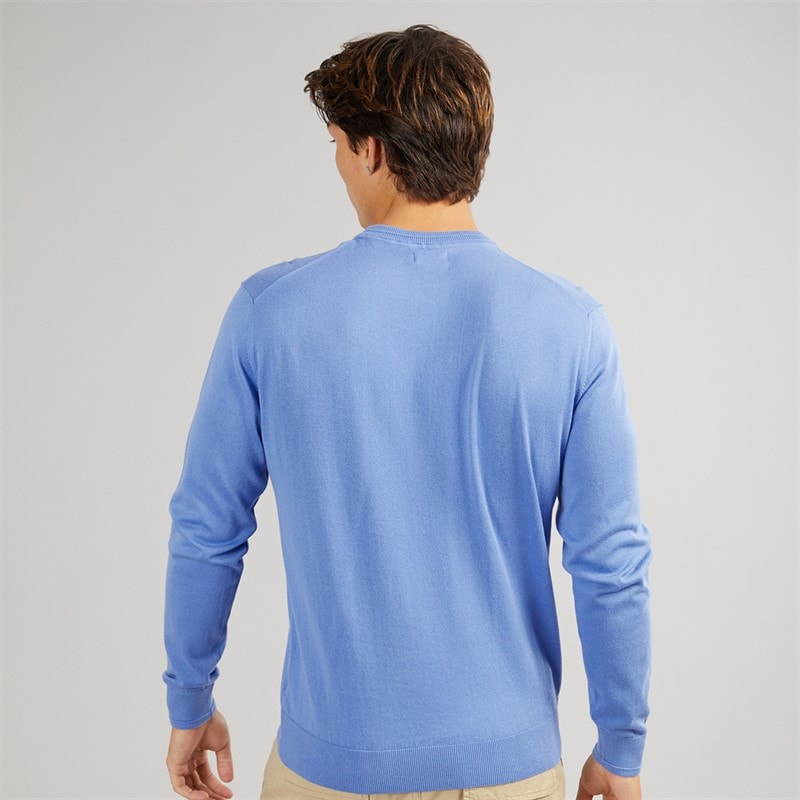 Napapijri Mens Decatur 2.0 Crew Knit Blue Jasper - Image 2