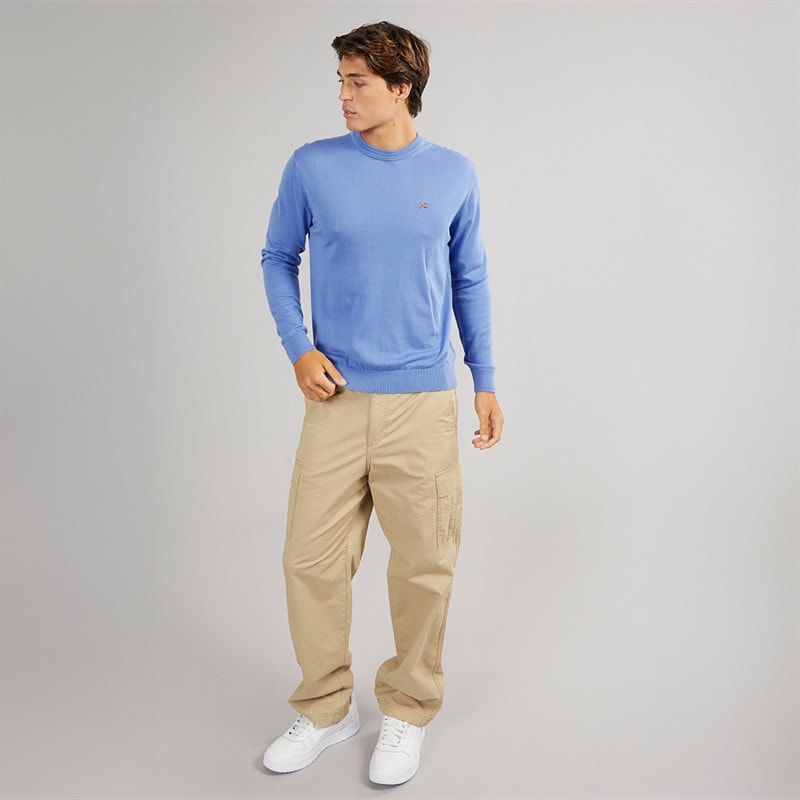 Napapijri Mens Decatur 2.0 Crew Knit Blue Jasper - Image 4