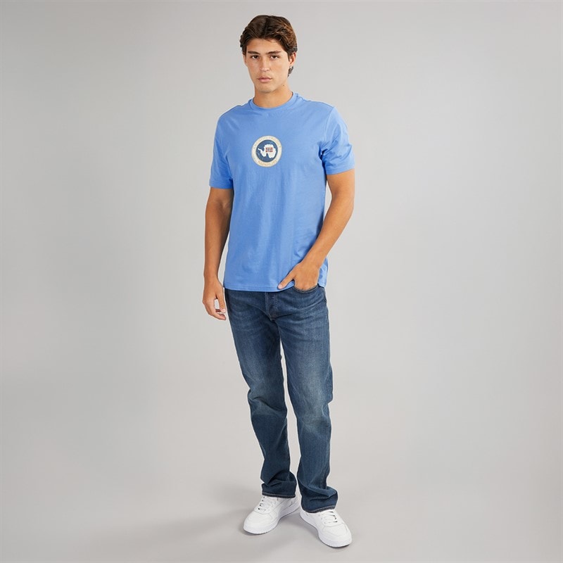 Napapijri Mens Phos T-Shirt Blue Jasper - Image 4
