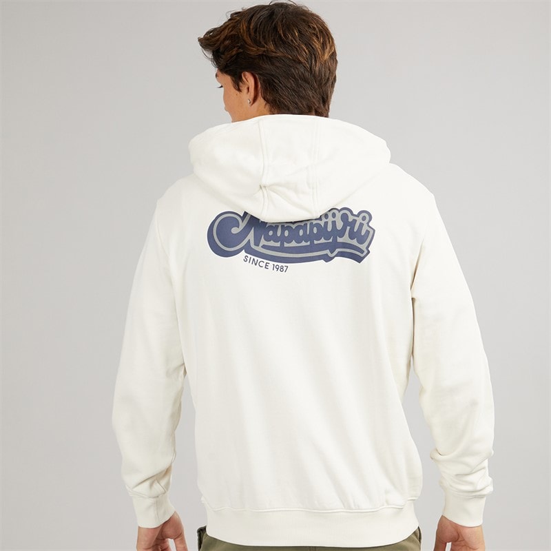 Napapijri Mens Zinc Hoodie White Whisper - Image 3