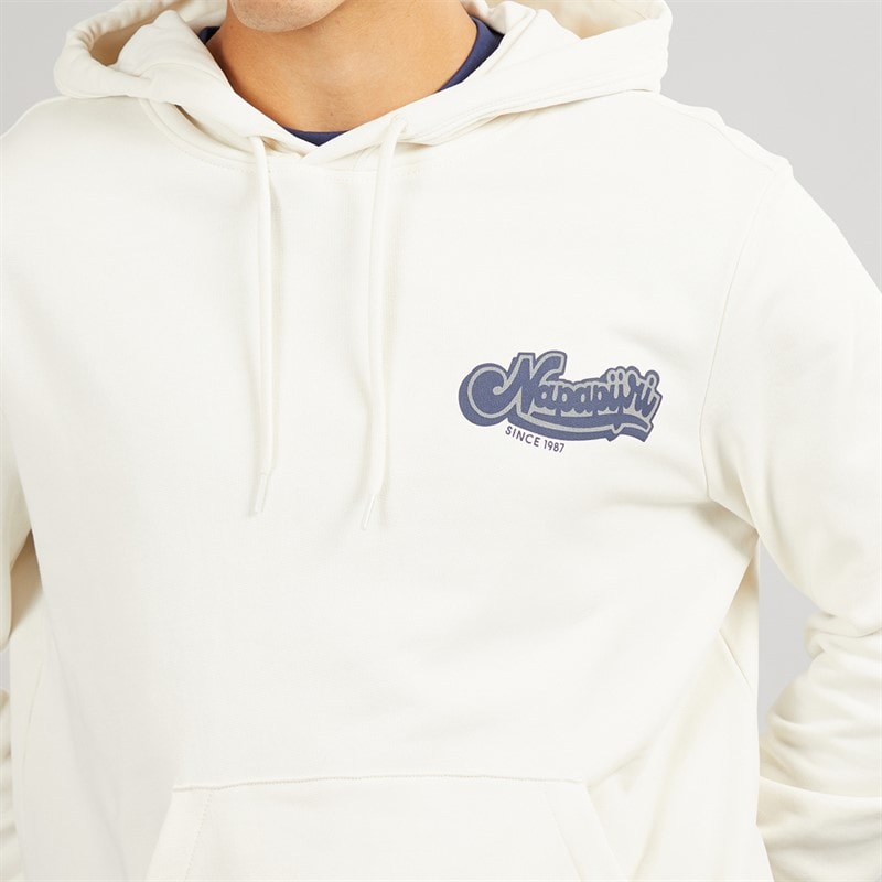 Napapijri Mens Zinc Hoodie White Whisper - Image 5