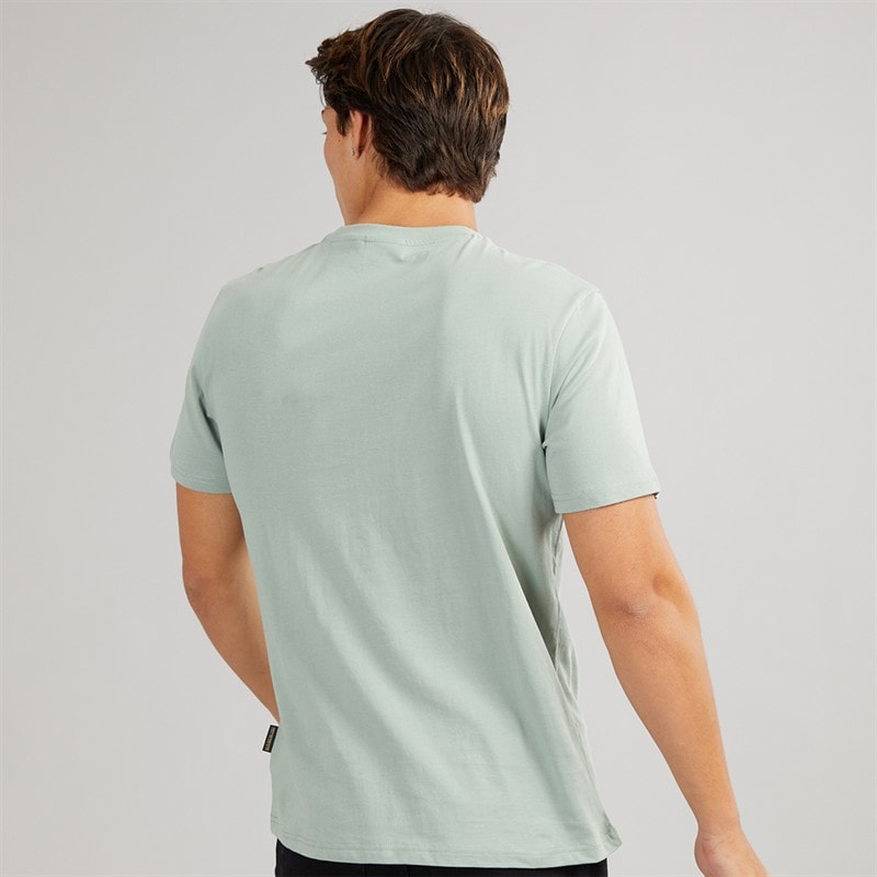 Napapijri Mens Salis T-Shirt Green Mil - Image 2