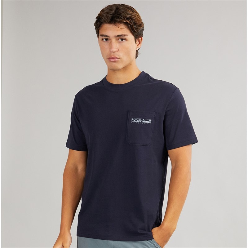 Napapijri Mens Fanes T-Shirt Blue Marine - Image 2
