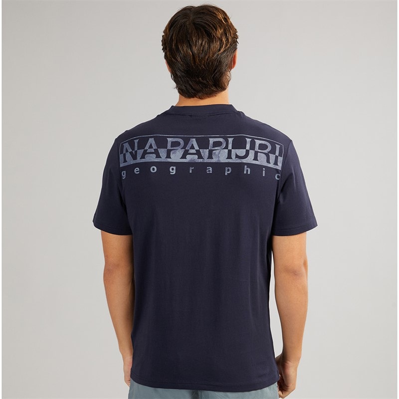 Napapijri Mens Fanes T-Shirt Blue Marine - Image 3